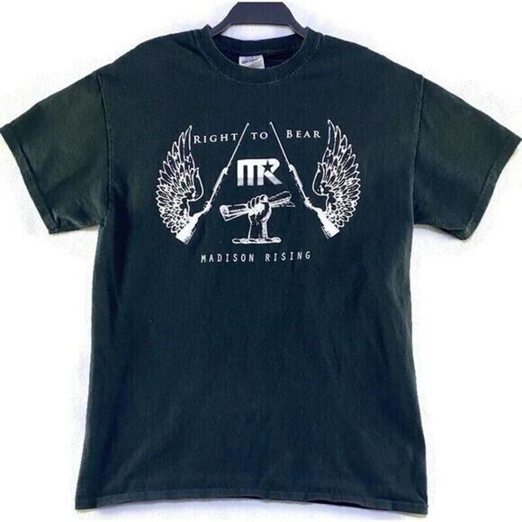 Madison Rising Right To Bear Arms T-Shirt Women's Medium Black Short Sleeve - Picture 5 of 8